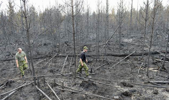 İsveç Kralını hayrete düşüren yangın