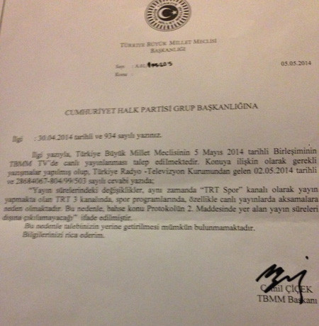 Meclis TV kapalı Melda Onur TV açık