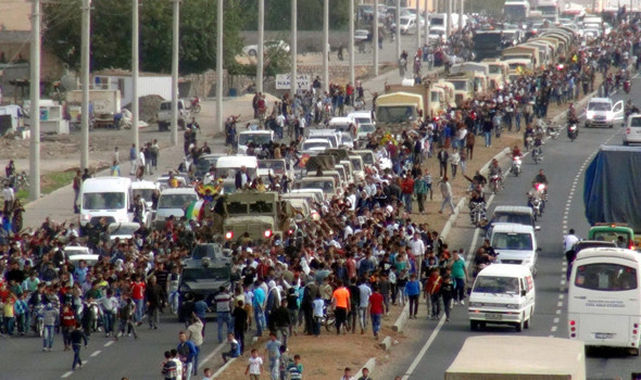 Erbilden yola çıkan Peşmerge grubu Mardinde