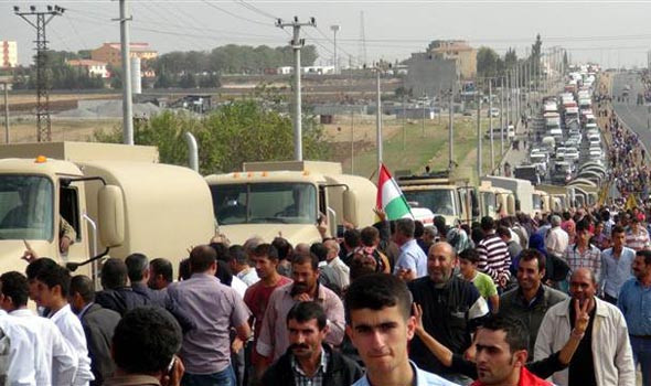 Erbilden yola çıkan Peşmerge grubu Mardinde