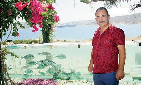 Evini duvar yerine akvaryumla çevirdi