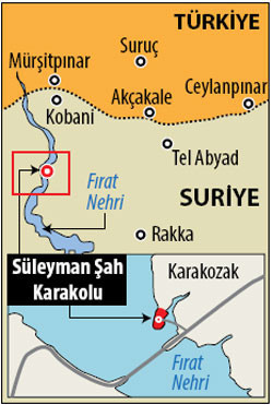 Süleyman Şah saygı karakolundaki askerler tahliye edildi