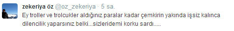 Zekeriya Özden başsağlığı tweetleri