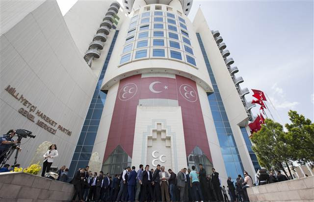 MHP Genel Merkezi önünde gergin anlar