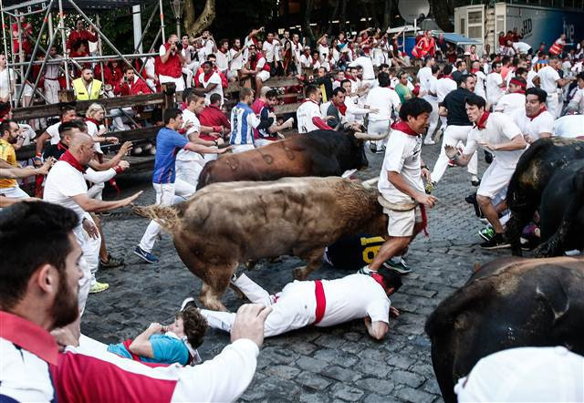 San Fermin Festivalinden ilginç kareler