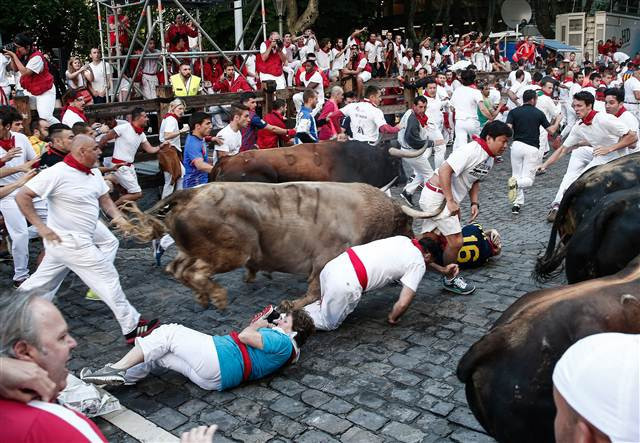 San Fermin Festivalinden ilginç kareler