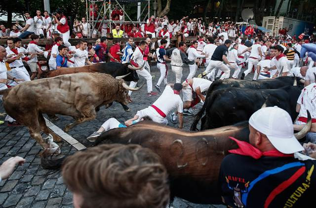 San Fermin Festivalinden ilginç kareler