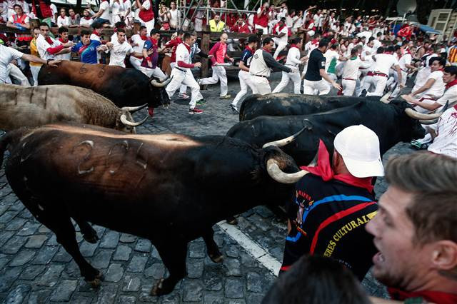 San Fermin Festivalinden ilginç kareler