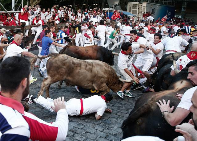 San Fermin Festivalinden ilginç kareler