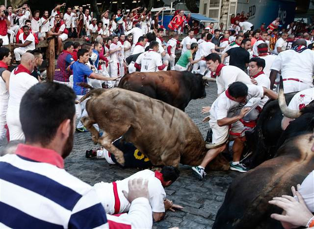 San Fermin Festivalinden ilginç kareler
