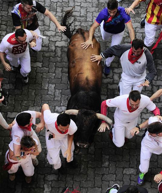 San Fermin Festivalinden ilginç kareler
