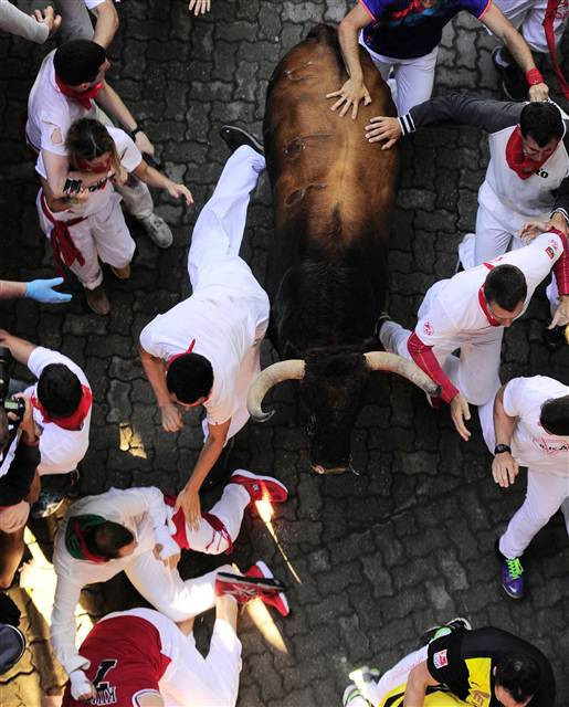 San Fermin Festivalinden ilginç kareler