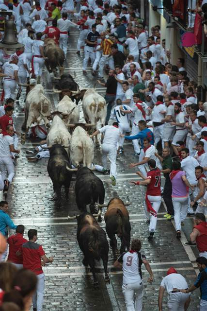 San Fermin Festivalinden ilginç kareler