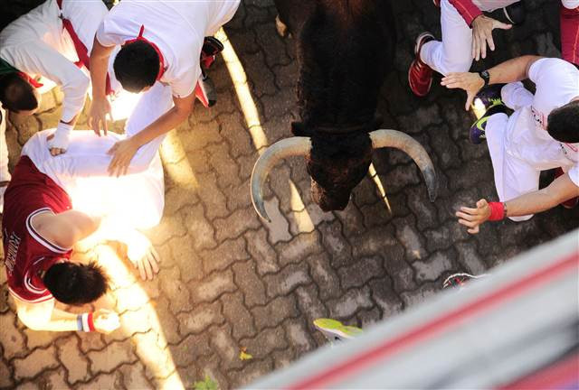 San Fermin Festivalinden ilginç kareler