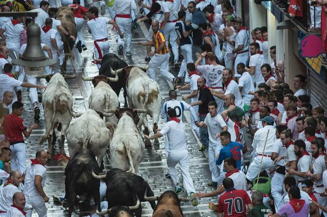 San Fermin Festivalinden ilginç kareler