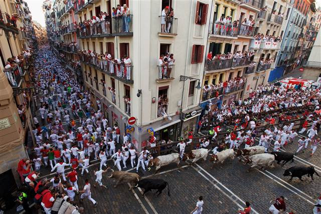 San Fermin Festivalinden ilginç kareler