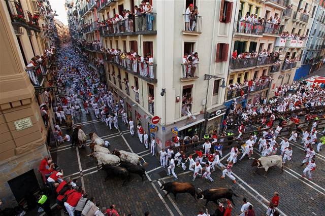 San Fermin Festivalinden ilginç kareler