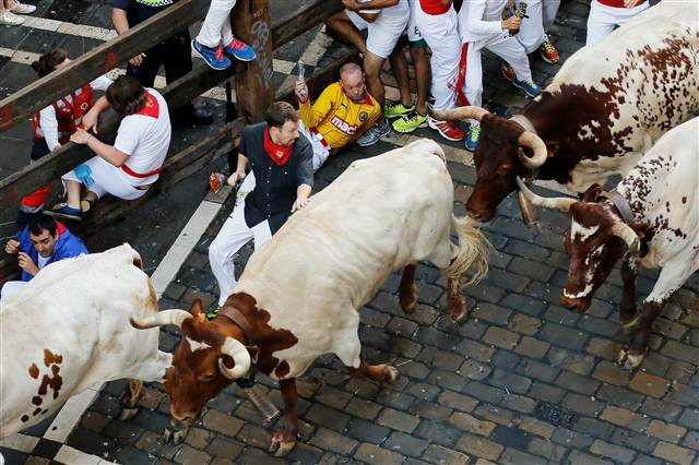 San Fermin Festivalinden ilginç kareler