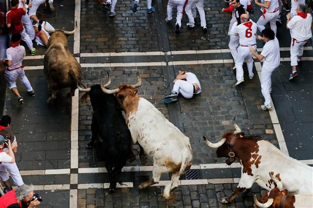 San Fermin Festivalinden ilginç kareler