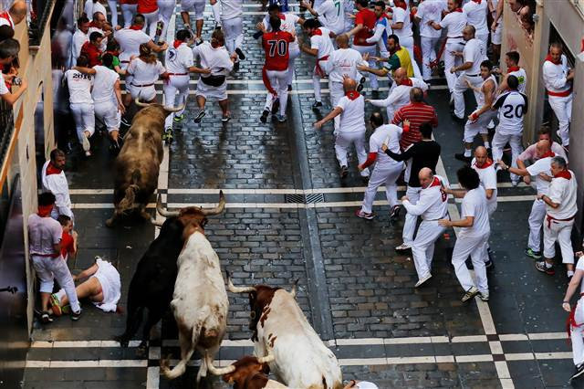 San Fermin Festivalinden ilginç kareler