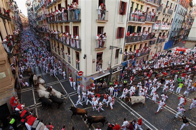 San Fermin Festivalinden ilginç kareler