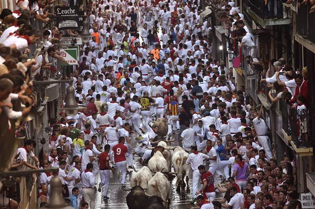 San Fermin Festivalinden ilginç kareler