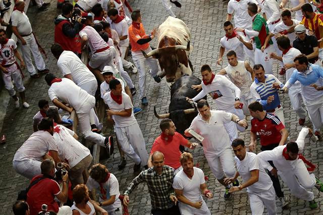 San Fermin Festivalinden ilginç kareler
