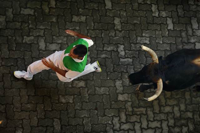 San Fermin Festivalinden ilginç kareler