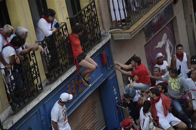 San Fermin Festivalinden ilginç kareler