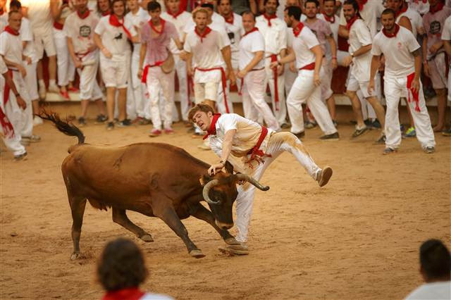 San Fermin Festivalinden ilginç kareler