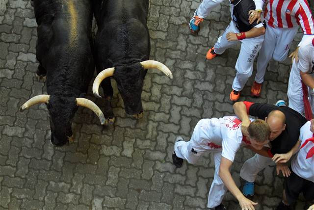 San Fermin Festivalinden ilginç kareler