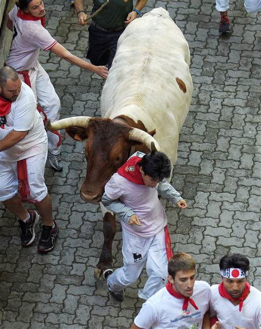 San Fermin Festivalinden ilginç kareler