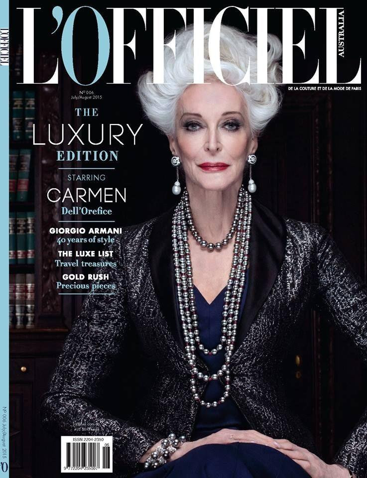 Dünyanın en yaşlı modeli Carmen DellOrefice Dünyanın en yaşlı modeli Carmen DellOrefice