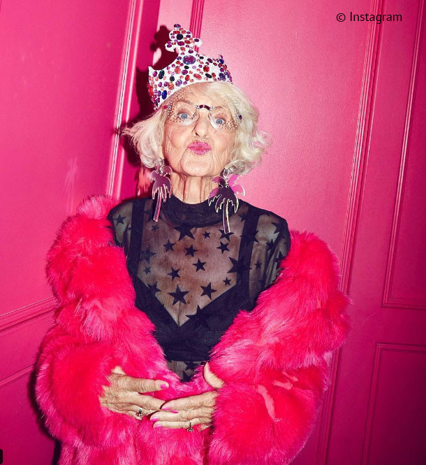88 yaşındaki fenomen Baddie Winkle reklam yıldızı oldu
