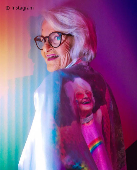 88 yaşındaki fenomen Baddie Winkle reklam yıldızı oldu
