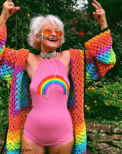 88 yaşındaki fenomen Baddie Winkle reklam yıldızı oldu