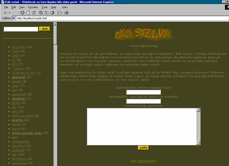 Sen de mi Google Ünlü sitelerin ilk halleri