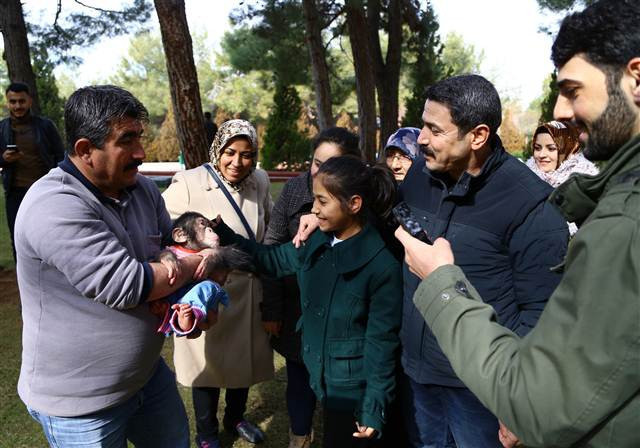 Şempanze Can, Gazianteplilerin ilgi odağı oldu