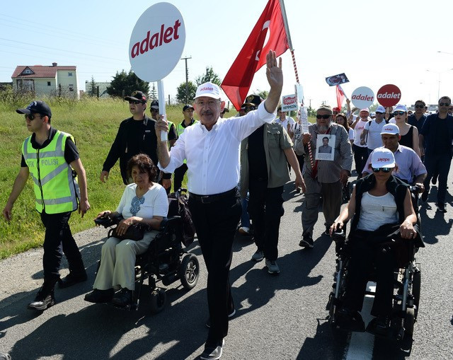 Kılıçdaroğlu Adalet Yürüyüşünün 12. gününde... İşte yürüyüşten fotoğraflar