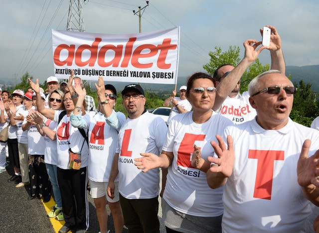 Kılıçdaroğlunun Adalet Yürüyüşünün 13. gününden fotoğraflar