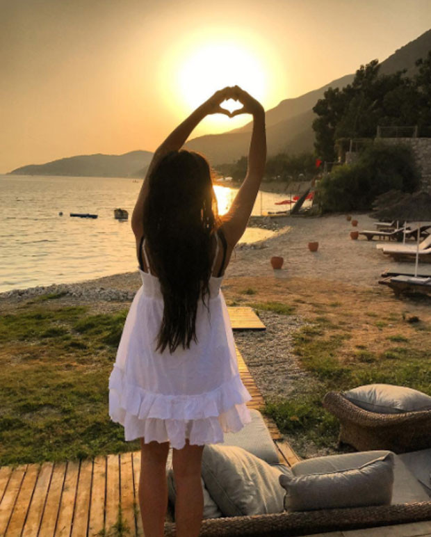 Balayından ilk poz geldi