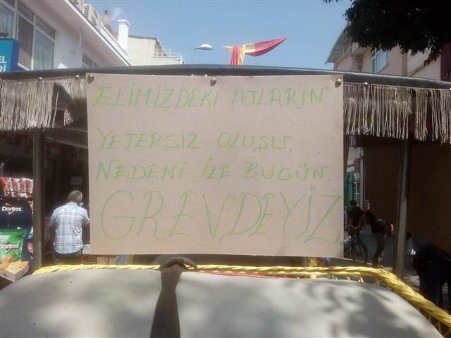 Faytonculardan koşum takımlı protesto