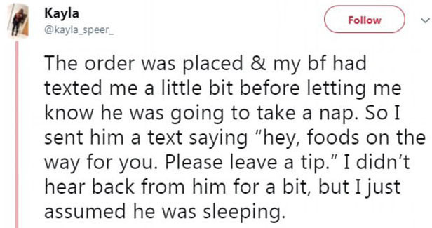 Kurye aldatan sevgiliyi ifşa etti