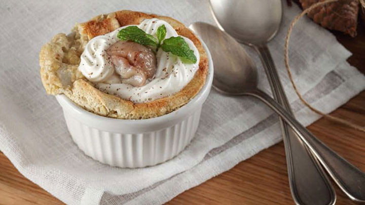 Kestaneli ve beyaz çikolatalı sufle tarifi