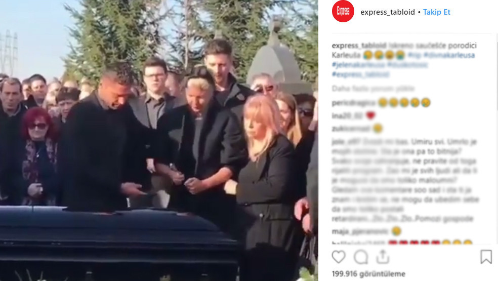 Jelena cenaze töreninde çöktü kaldı