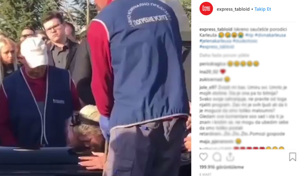 Jelena cenaze töreninde çöktü kaldı