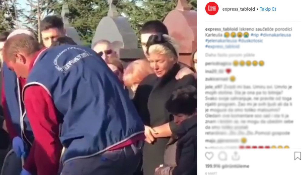 Jelena cenaze töreninde çöktü kaldı