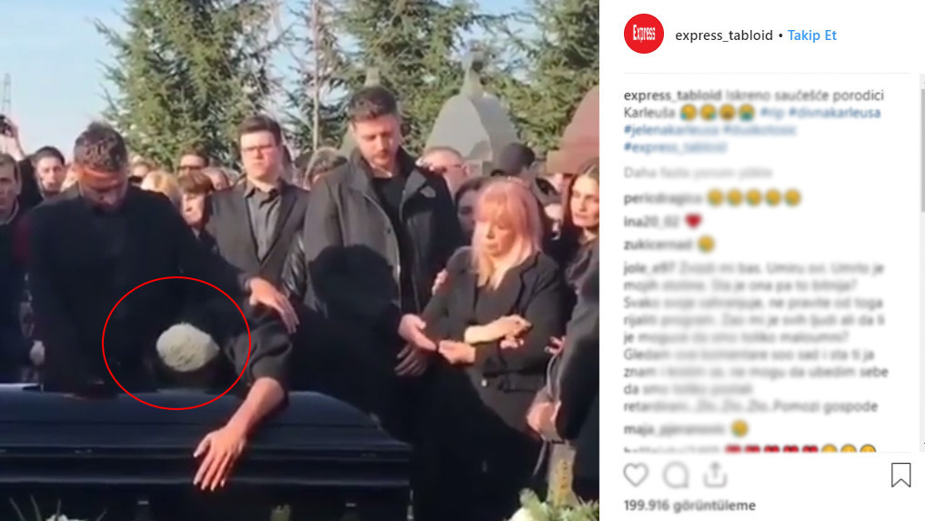 Jelena cenaze töreninde çöktü kaldı