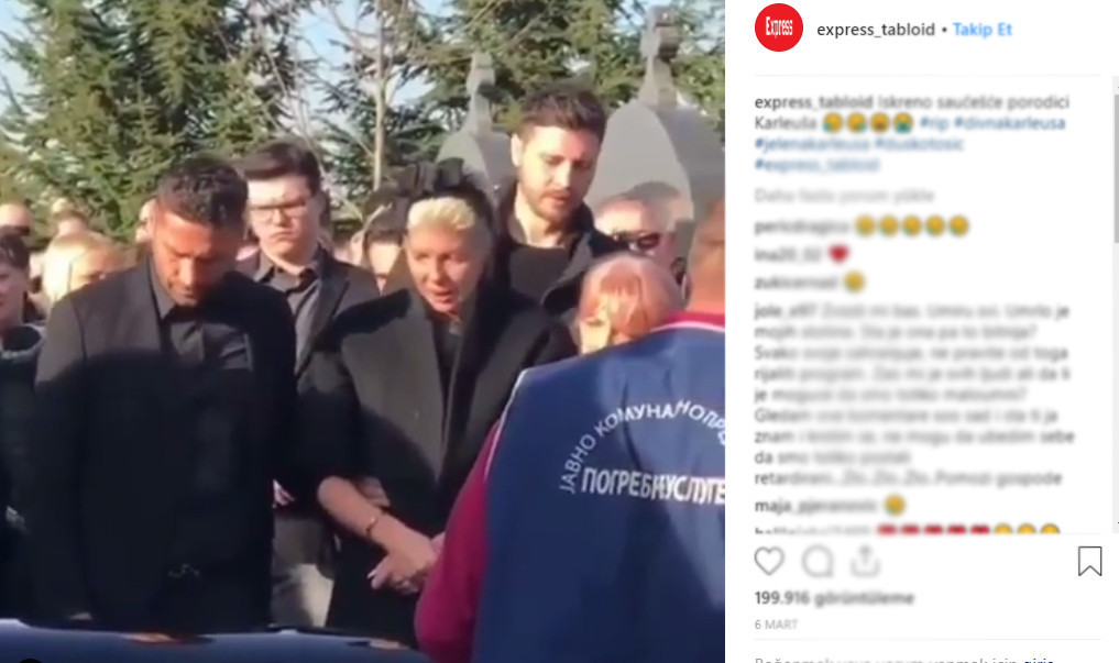 Jelena cenaze töreninde çöktü kaldı