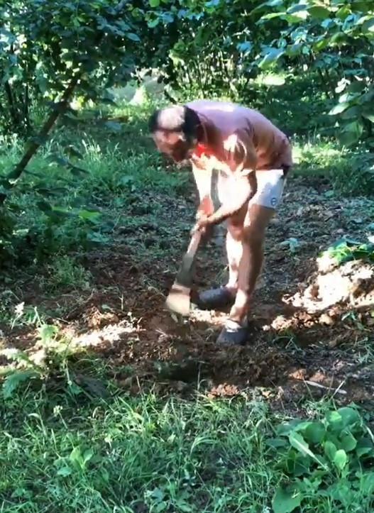 Ot biçip çapa yaptı... Ünlü oyuncu tatilde